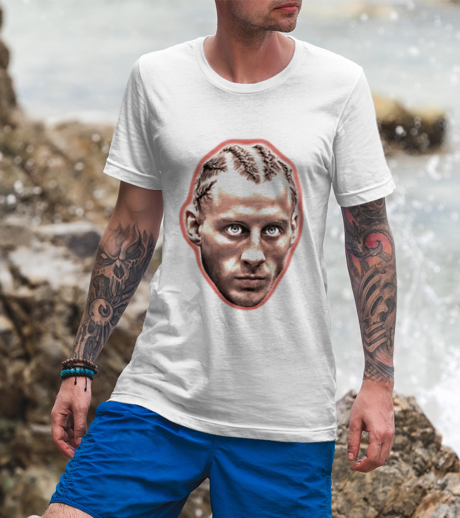 Paddy The Baddy Pimblett UFC MMA Fighter Portrait Braided Hairstyle T-Shirt