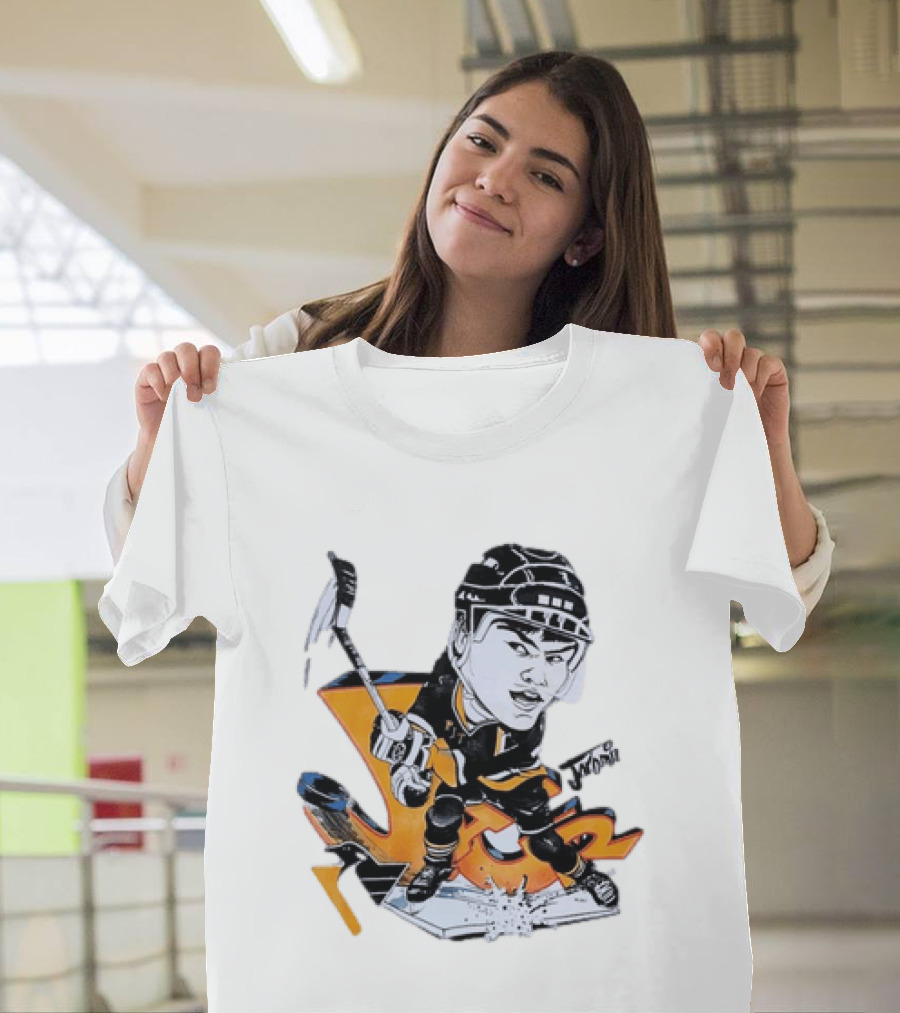 Jaromir Jagr Animated Pittsburgh Penguins Hockey Stick Action T-Shirt
