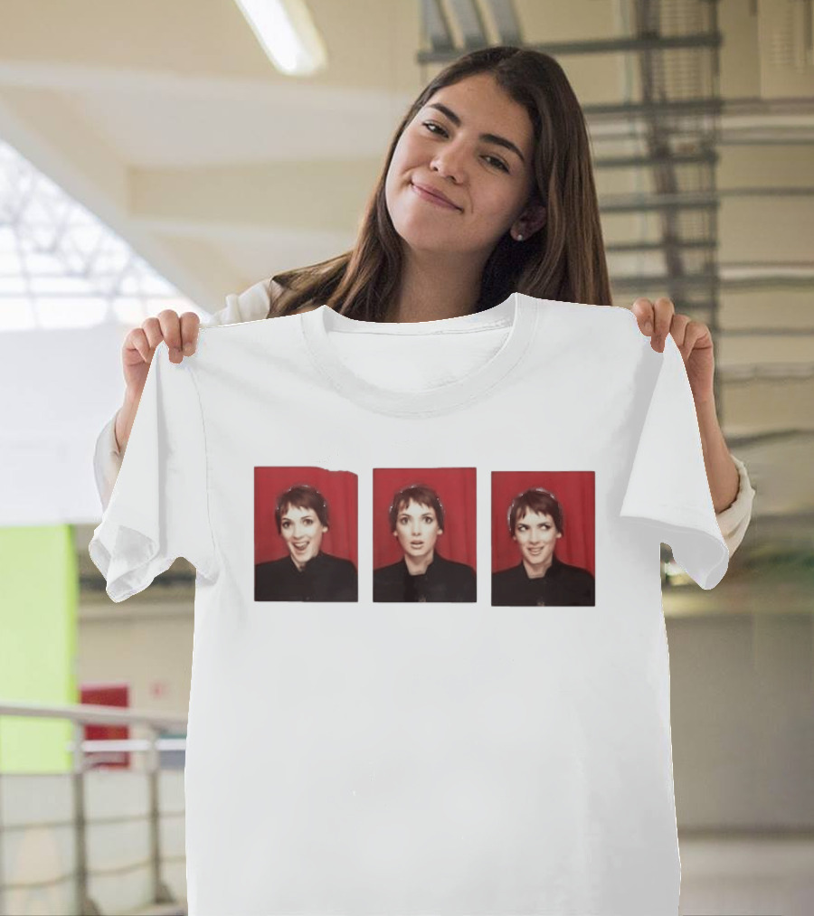 Winona Ryder 90s Photo Booth Strip Nostalgia Actress Vintage Aesthetic T-Shirt