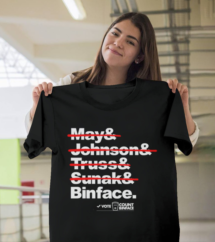 Vote Count Binface May Johnson Truss Sunak Binface Clacton 2026 T-Shirt