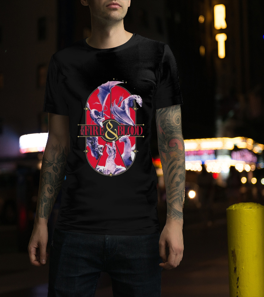 House Of The Dragon Fire And Blood Fantasy Dragons Iconic Show T-Shirt