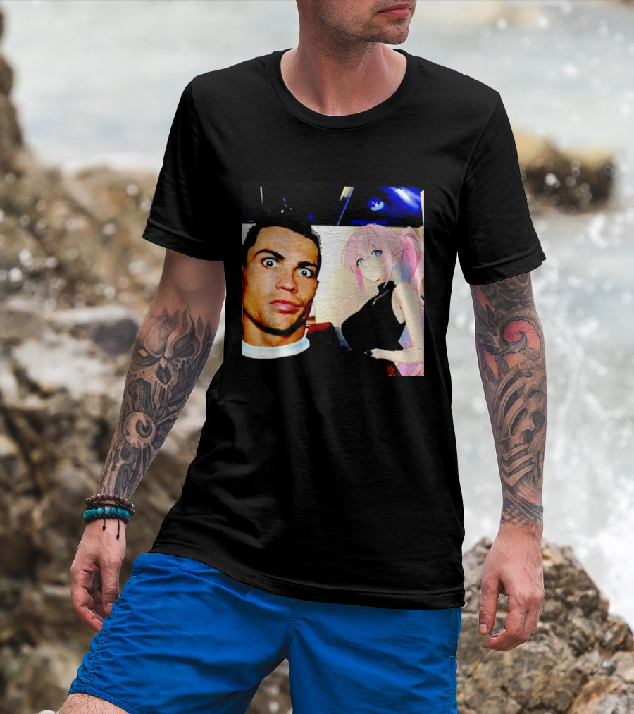 Cristiano Ronaldo Shikimori Anime Manga Collaboration T-Shirt