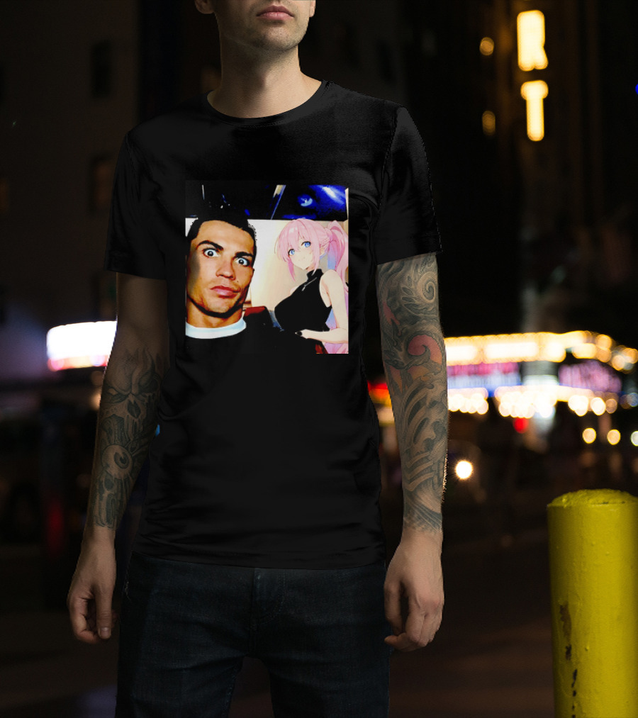 Cristiano Ronaldo Shikimori Anime Manga Collaboration T-Shirt