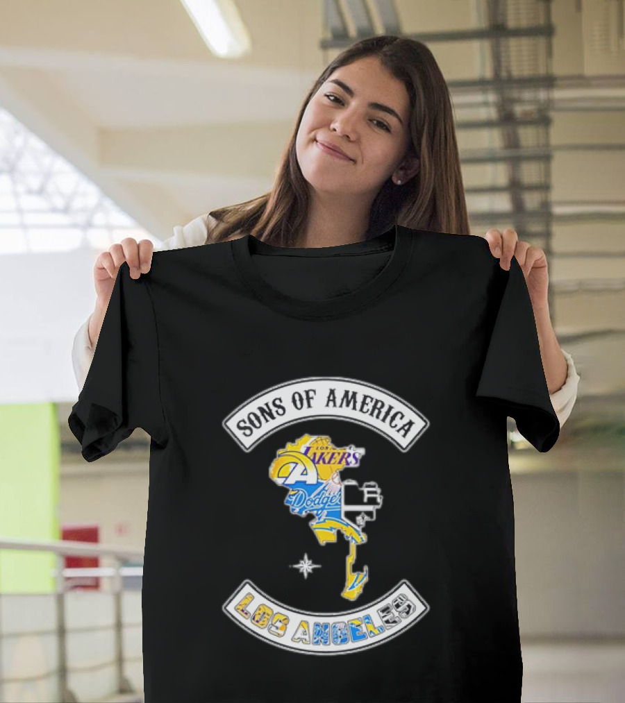 Sons Of America Los Angeles Lakers Rams Dodgers Chargers Kings T-Shirt
