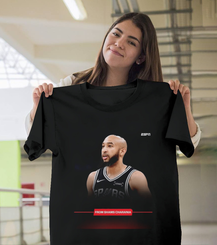 ESPN San Antonio Spurs Jordan McLaughlin From Shams Charania T-Shirt