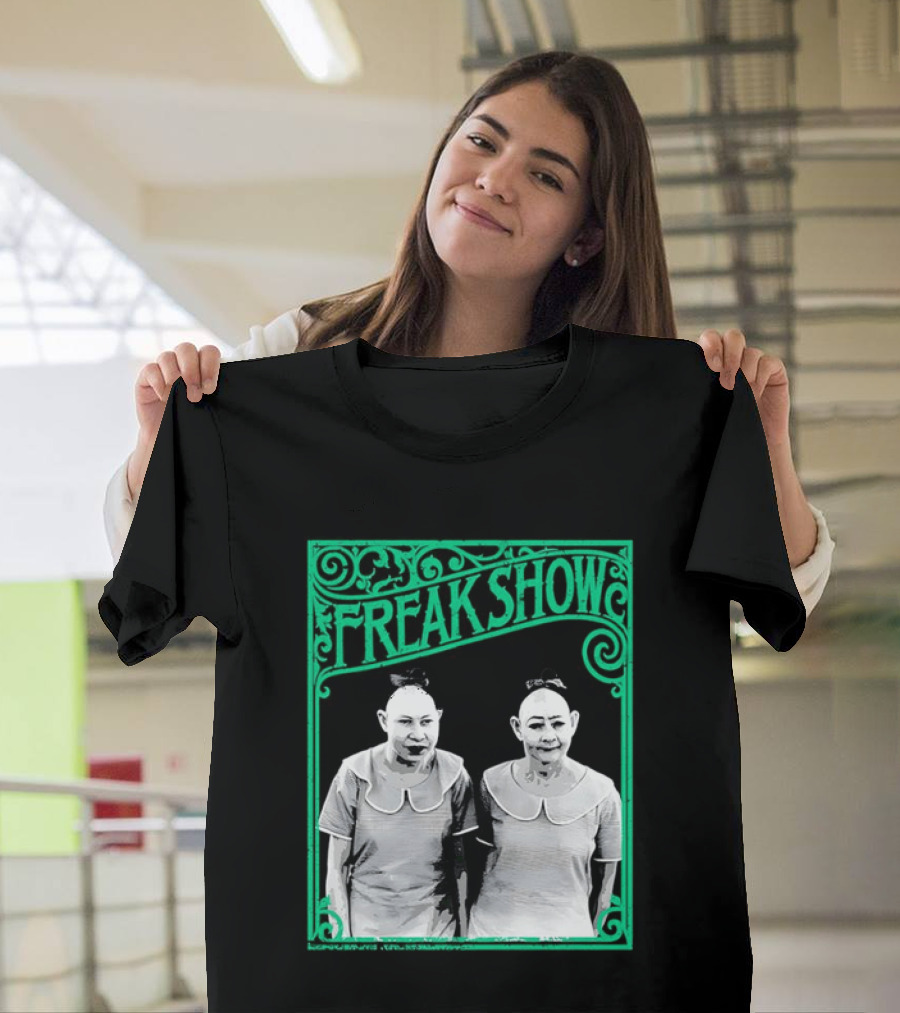 Freak Show Vintage Circus Sideshow Twins T-Shirt