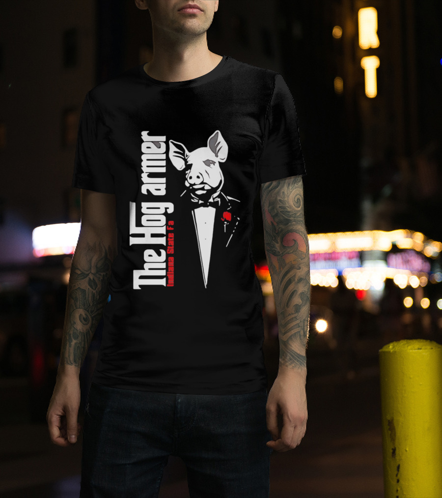 The Hogfarmer Indiana State Fair Pig Tuxedo T-Shirt