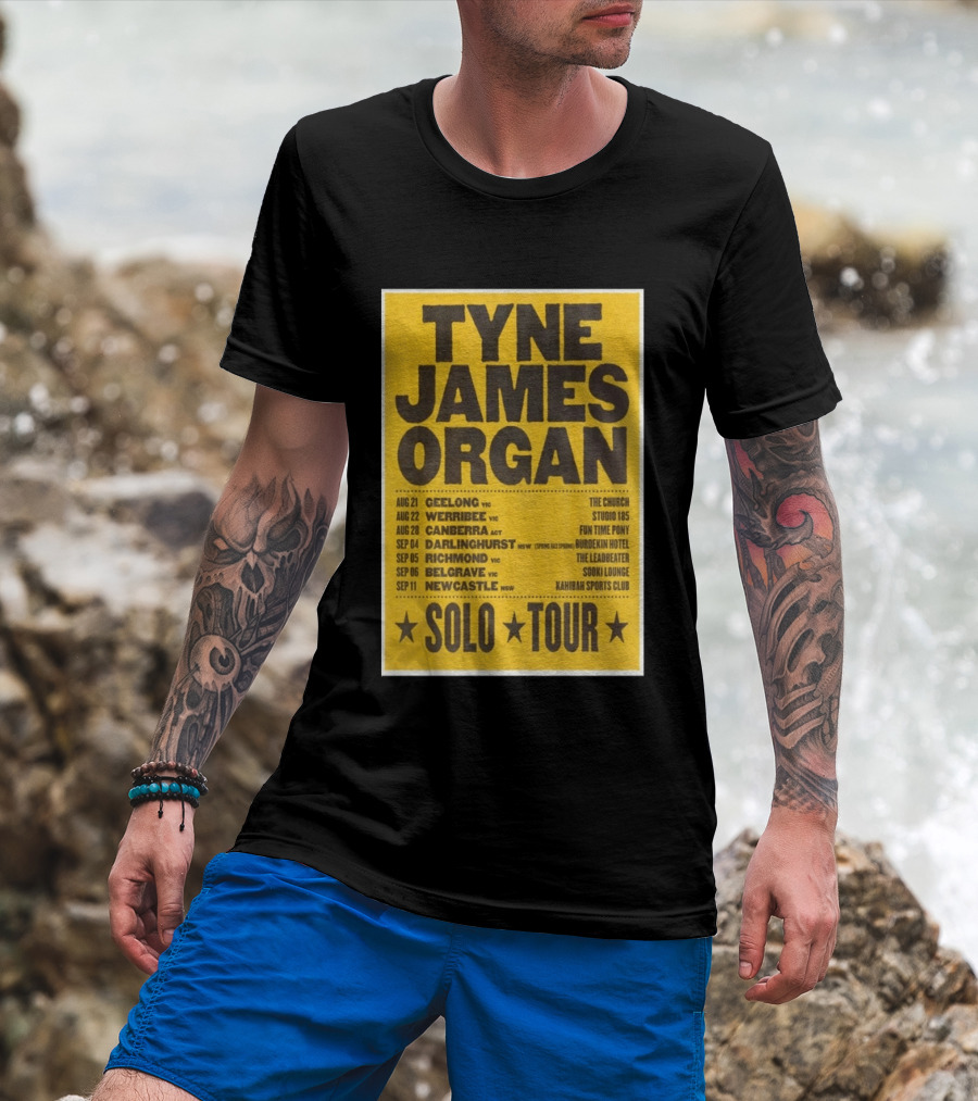 TYNE JAMES ORGAN Australian Solo Tour 2026 Geelong Werribee Canberra Dates Venues T-Shirt