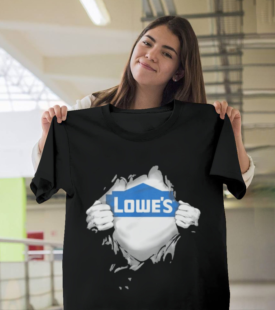Lowe's Ripped Chest Superhero Style For Home Improvement Workers T-Shirt