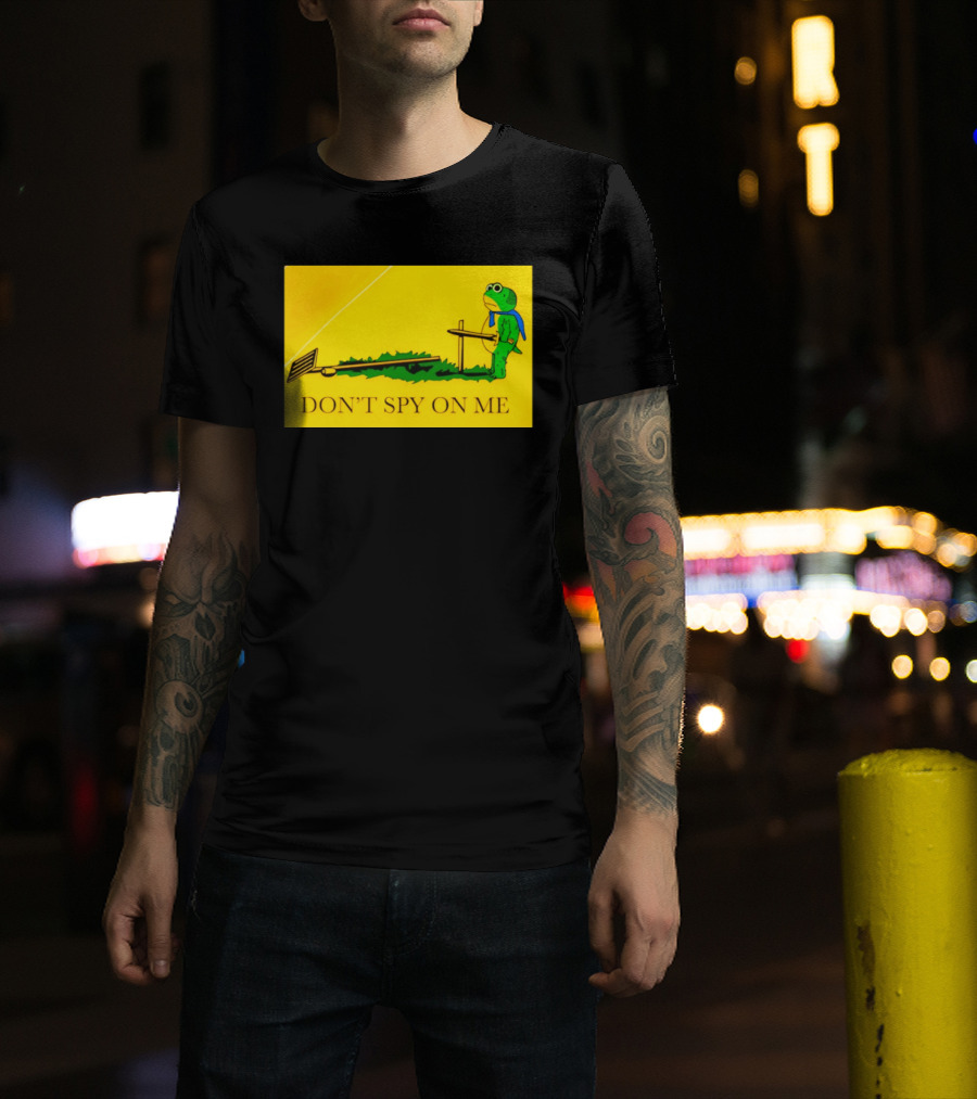 Portland Frog Don't Spy On Me Anti Flock Camera T-Shirt