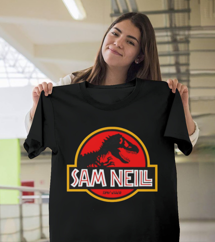 Sam Neill 1947 2026 Jurassic Park Rex T-Shirt