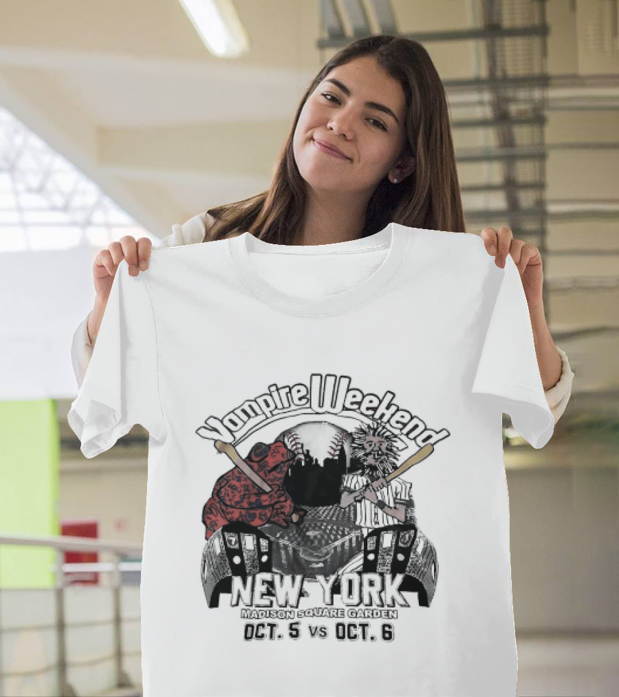 Vampire Weekend Toad Baseball New York Madison Square Garden October T-Shirt