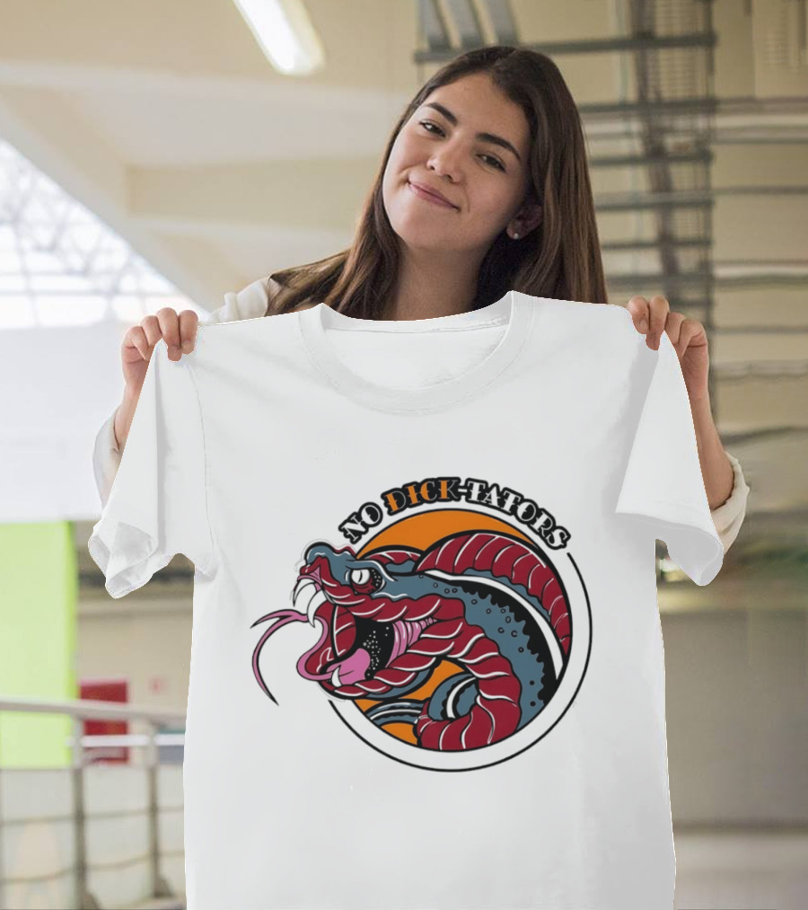 No Dictators Political Satire Snake T-Shirt