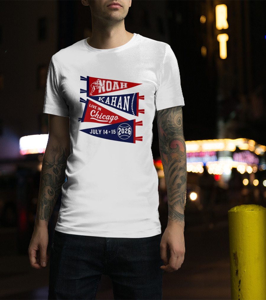 Noah Kahan Wrigley Field Chicago July 14 15 2026 Event Pennant T-Shirt