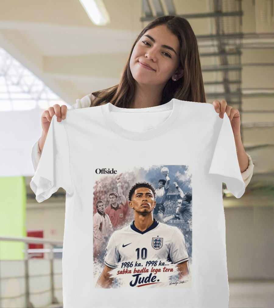 Offside 1986 1998 Sabka Badla Lega Tera Jude Bellingham T-Shirt