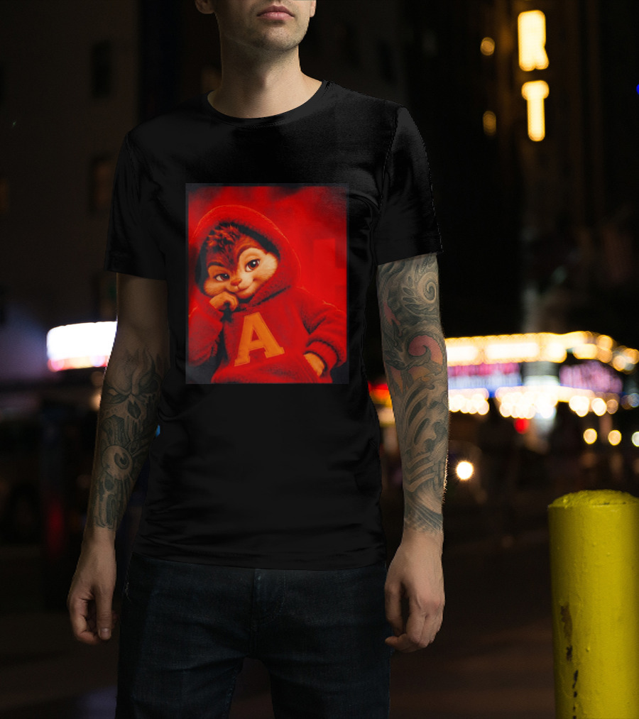 Alvin And The Chipmunks Red A Letter T-Shirt