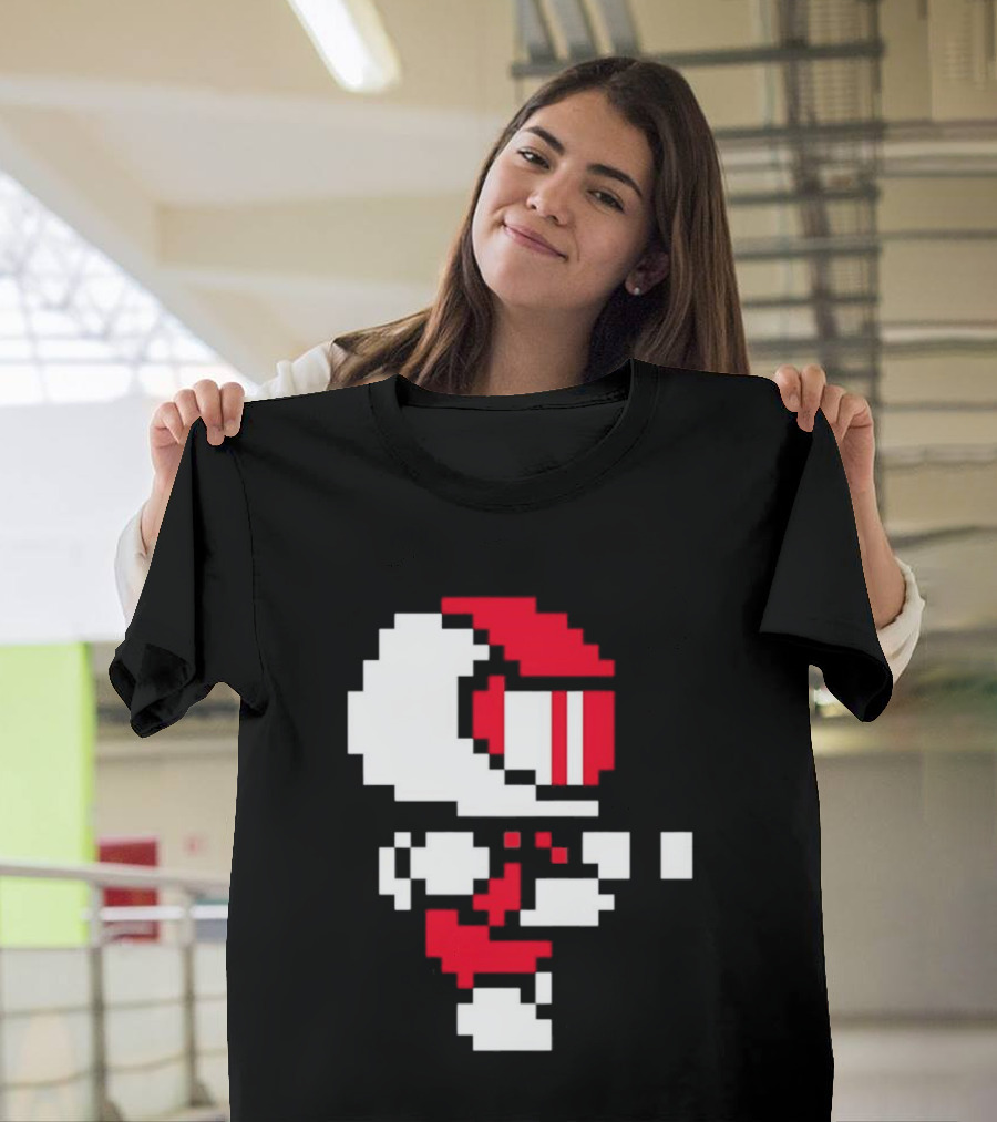 Arcade Pixel Racing Driver Fast Track Helmet Retro Game T-Shirt
