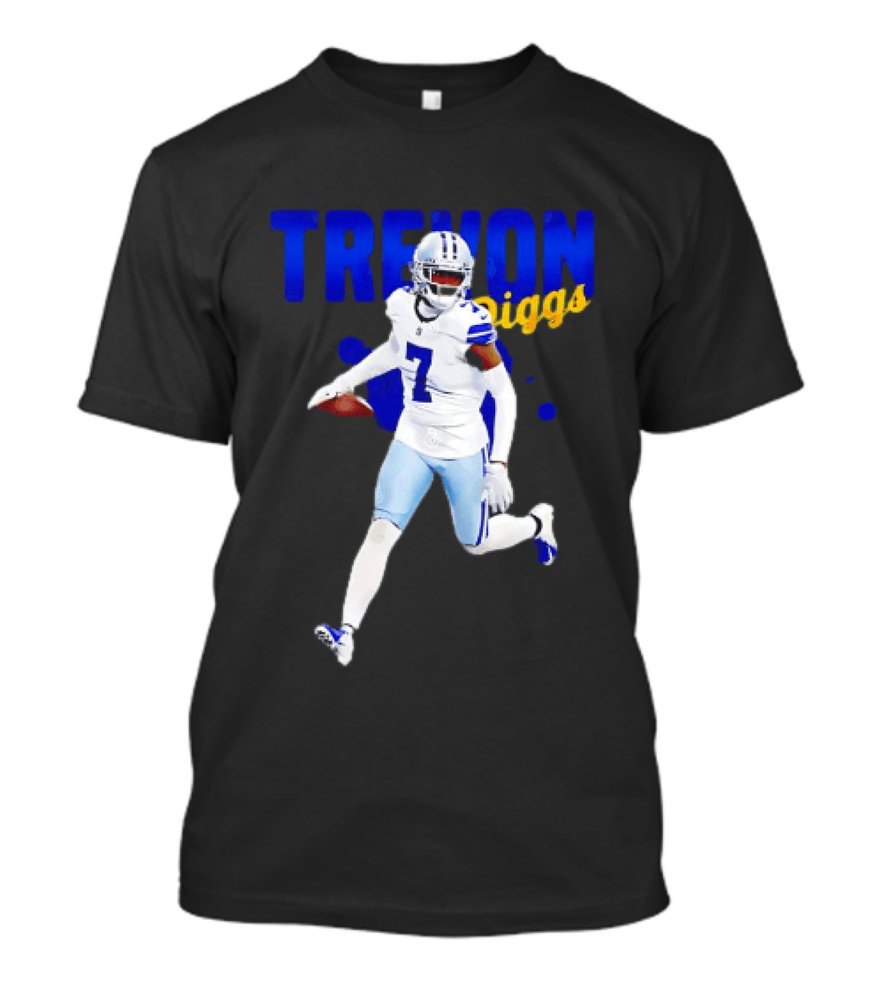 Trevon Diggs Dallas Cowboys Number 7 Running With Football T-Shirt