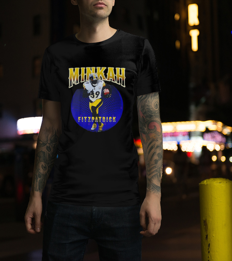 Minkah Fitzpatrick Steelers Number 39 Running Football T-Shirt
