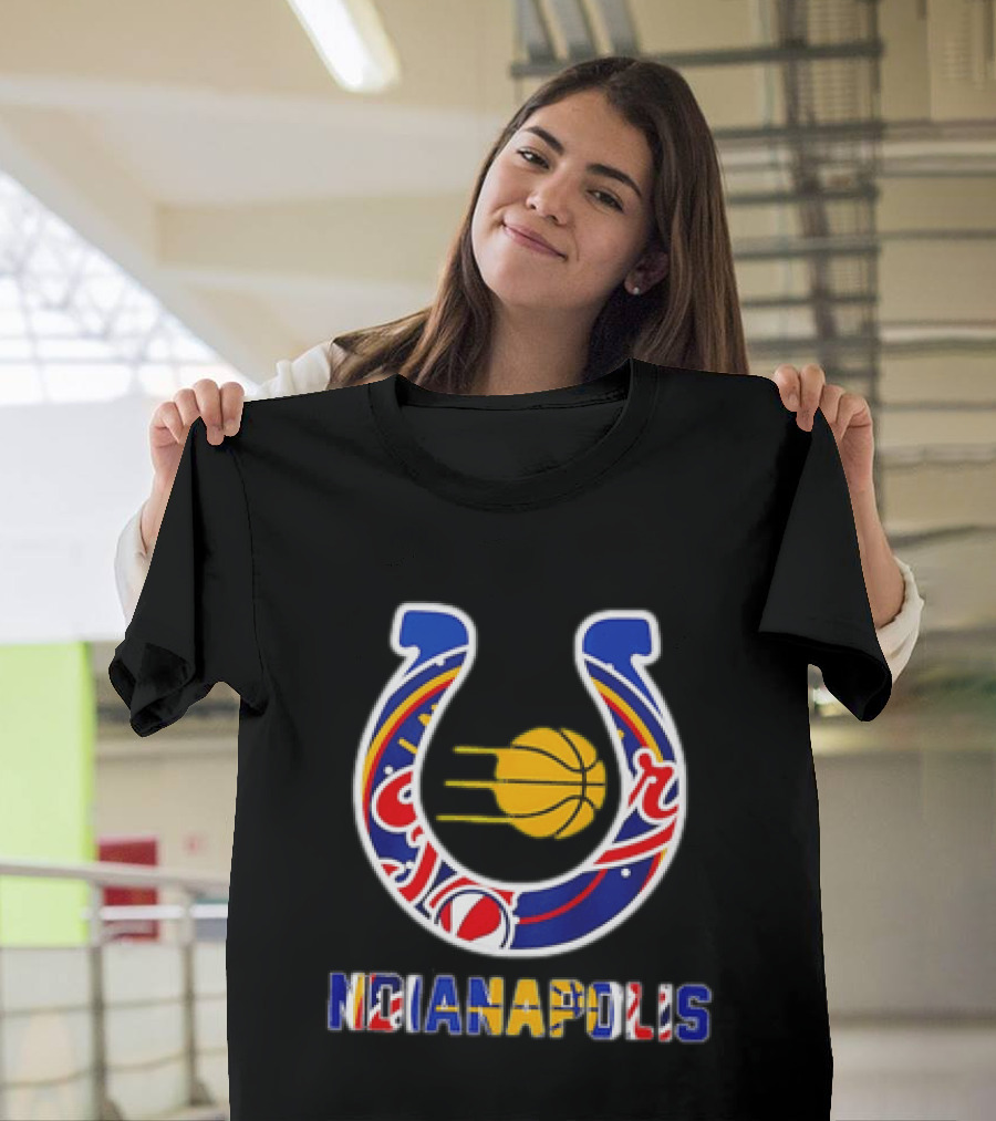 Indianapolis Colts Horseshoe Basketball Combined T-Shirt