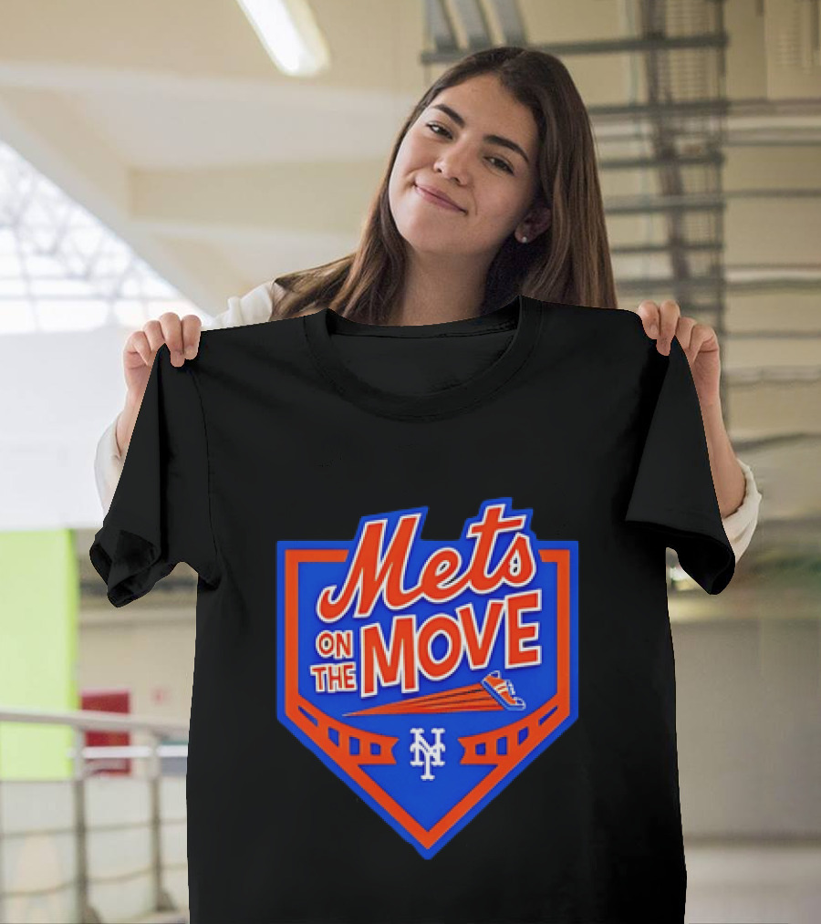 Mets On The Move New York NY Baseball Sneaker T-Shirt