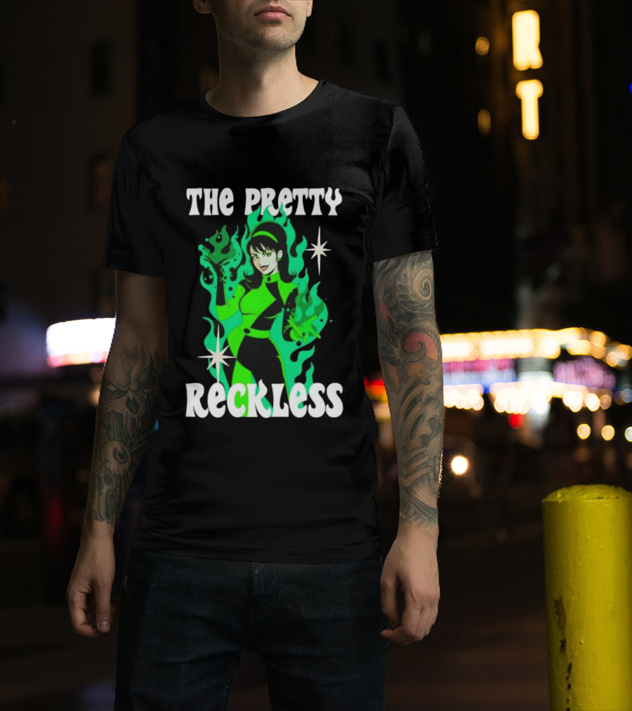 The Pretty Reckless Green Flame Witch Taylor Momsen T-Shirt