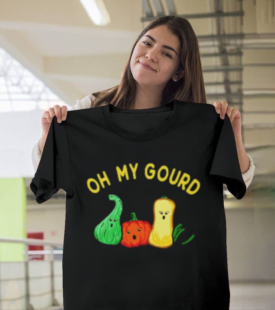 Oh My Gourd Funny Vegetable Trio Playful Pun T-Shirt