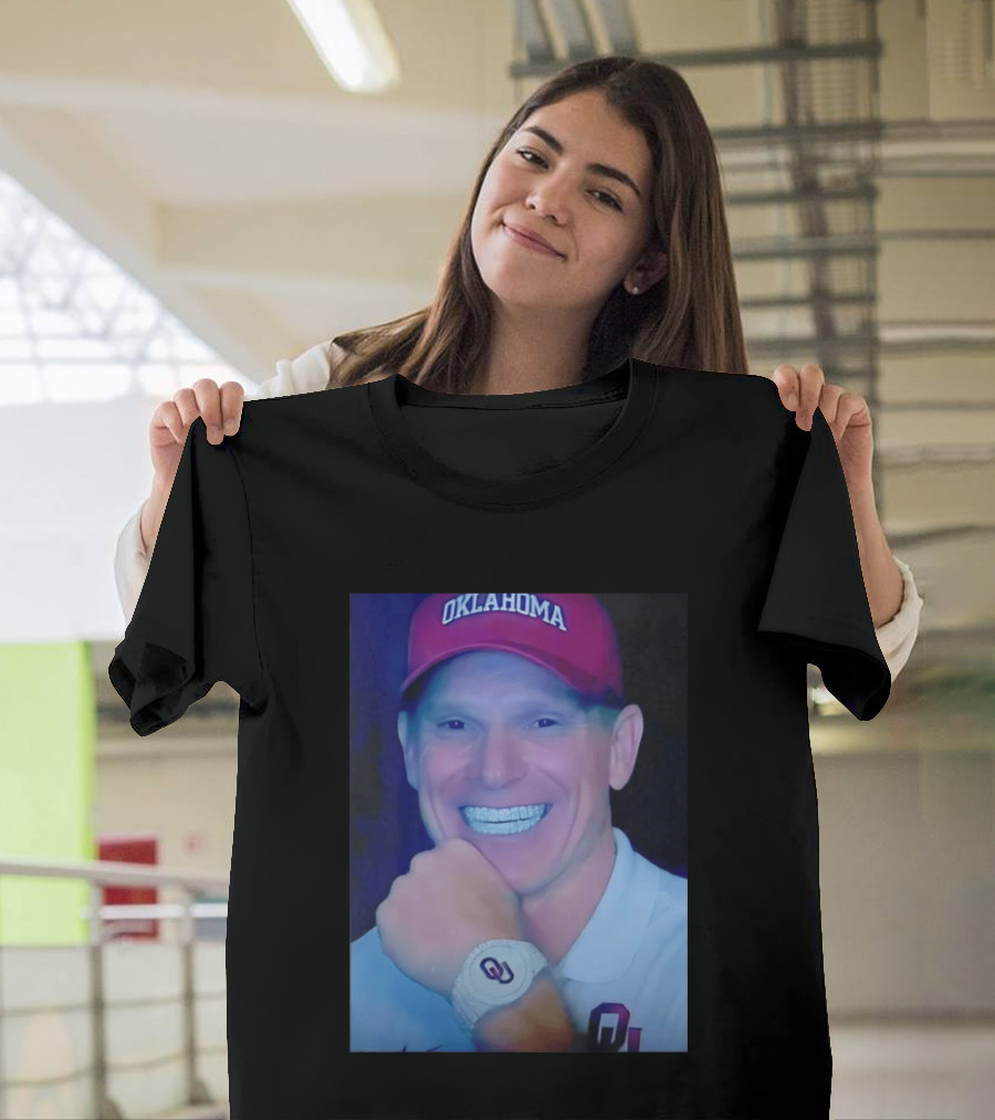 Oklahoma Sooners Brent Venables Smiling With Grill And OU T-Shirt