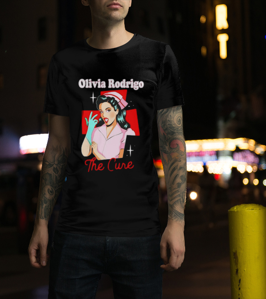 Olivia Rodrigo The Cure Pop Art Style Retro Nurse T-Shirt