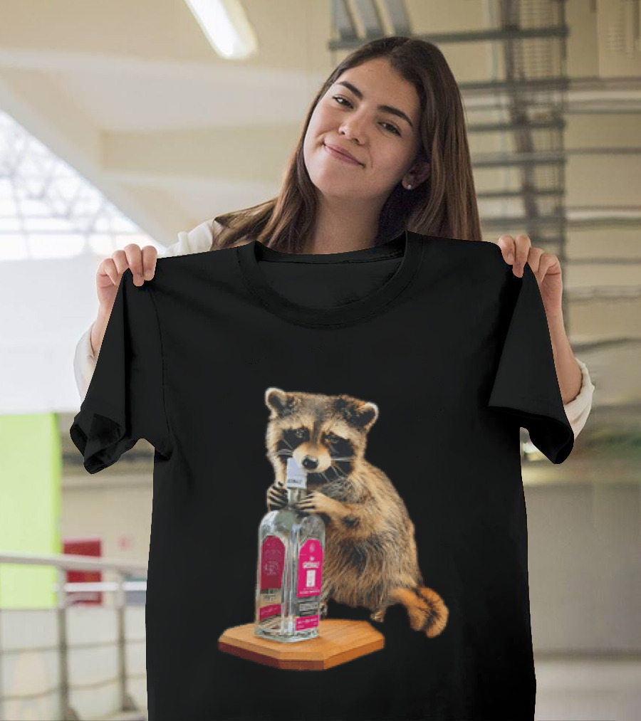 Erling Haaland Whiskey Raccoon Humor T-Shirt