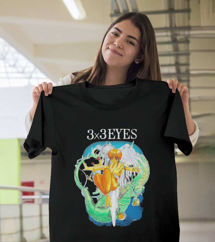 3×3 EYES Pai And Yakumo Winged Warrior Combat Scene T-Shirt