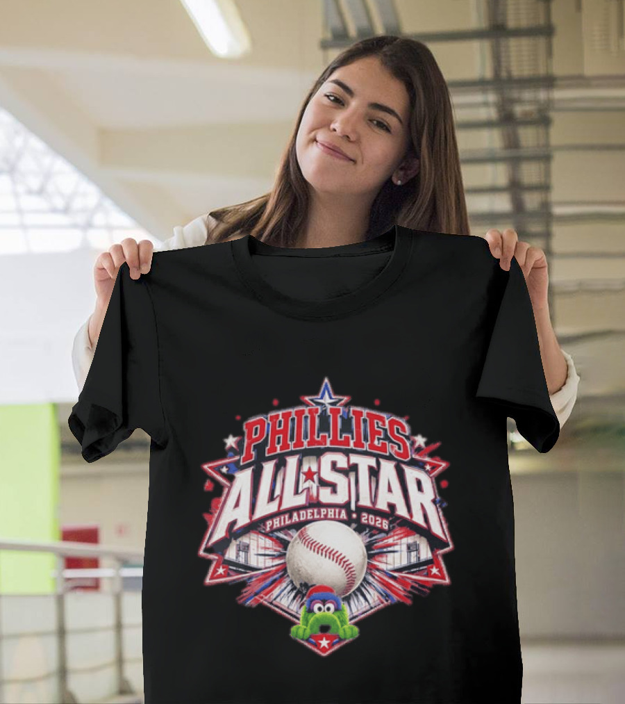 Phillies All Star Philadelphia 2026 Gritty Baseball Event Promo T-Shirt