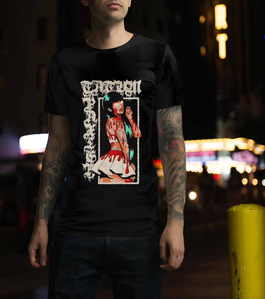 Vampen Anime Girl Horror Aesthetic Gore Dripping Gothic T-Shirt