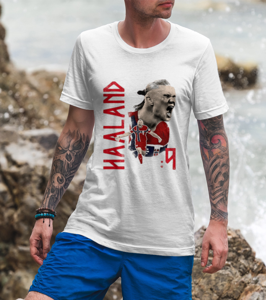 Haaland Norway National Soccer Star 9 T-Shirt