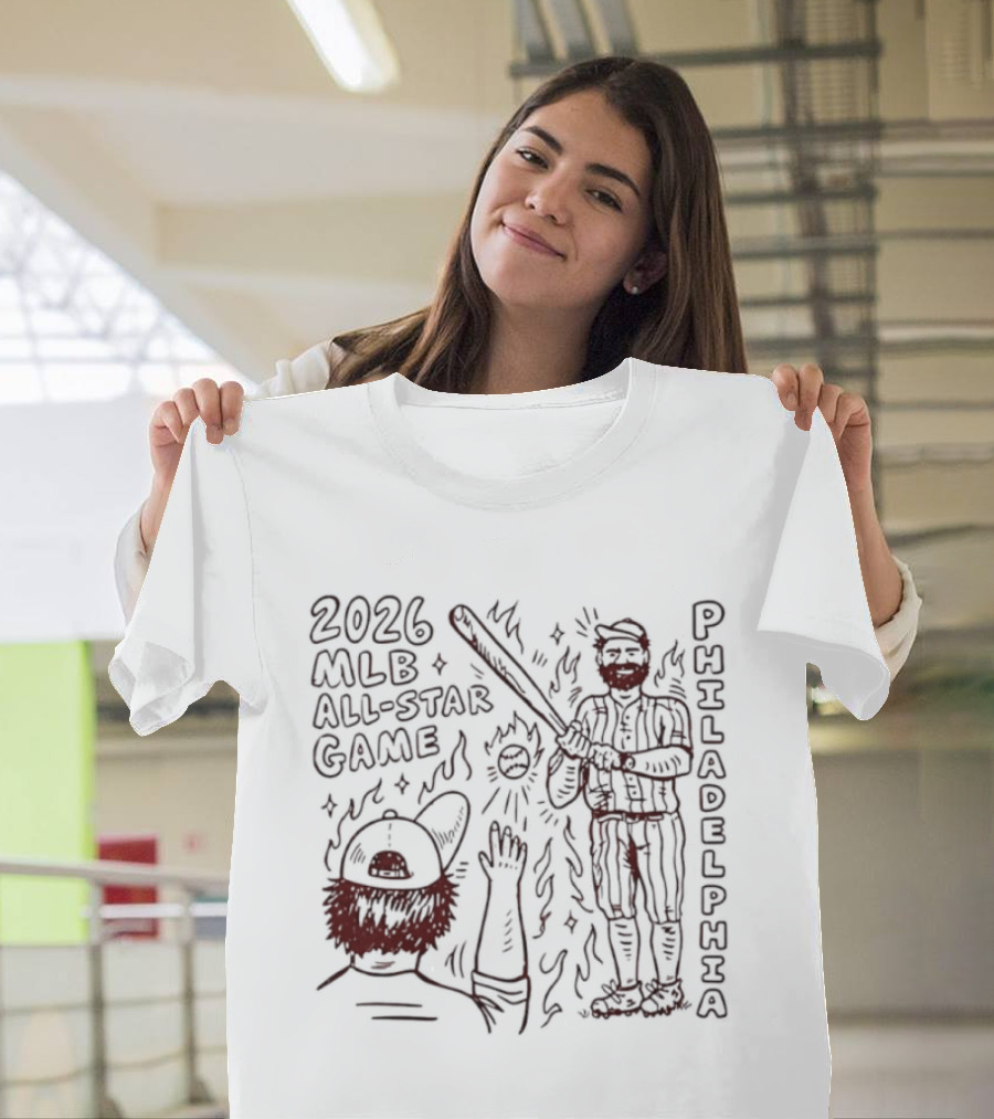 2026 MLB All Star Game Philadelphia Phillies Baseball Player T-Shirt