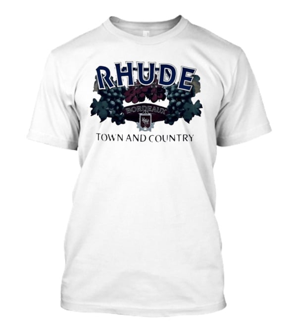 Rhude Bordeaux Town And Country Grapes T-Shirt