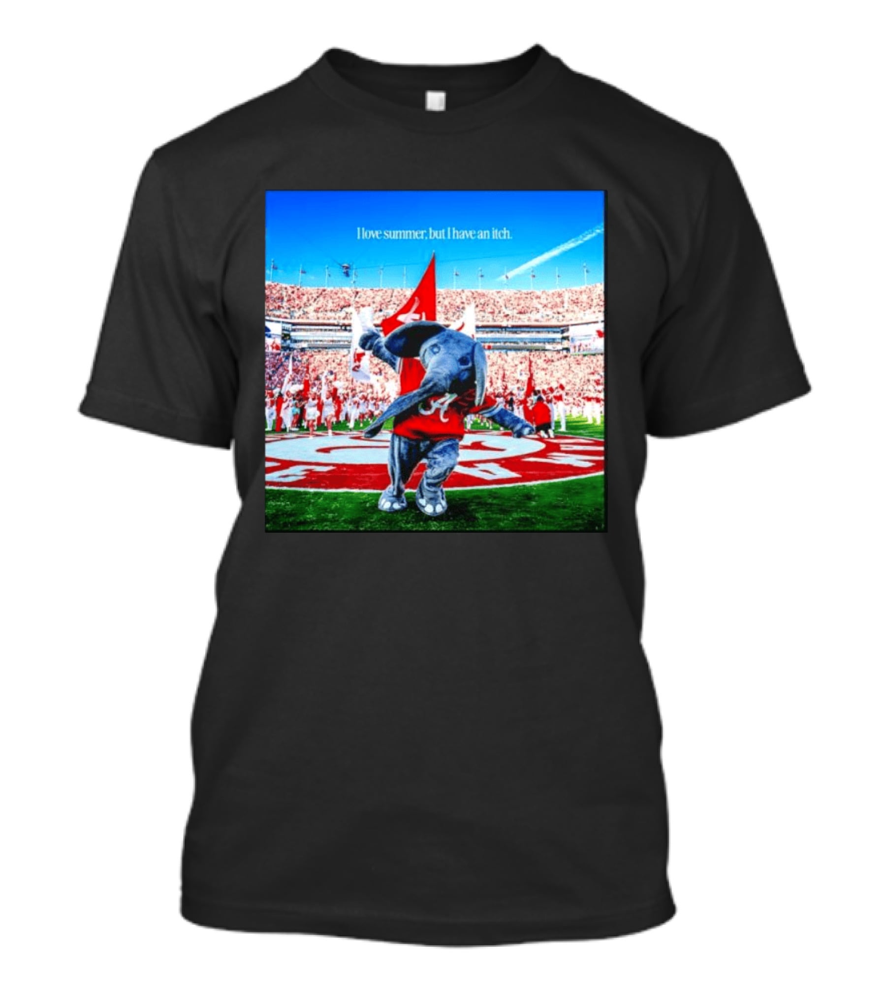 Big Al Alabama Crimson Tide I Love Summer But I Have An Itch T-Shirt
