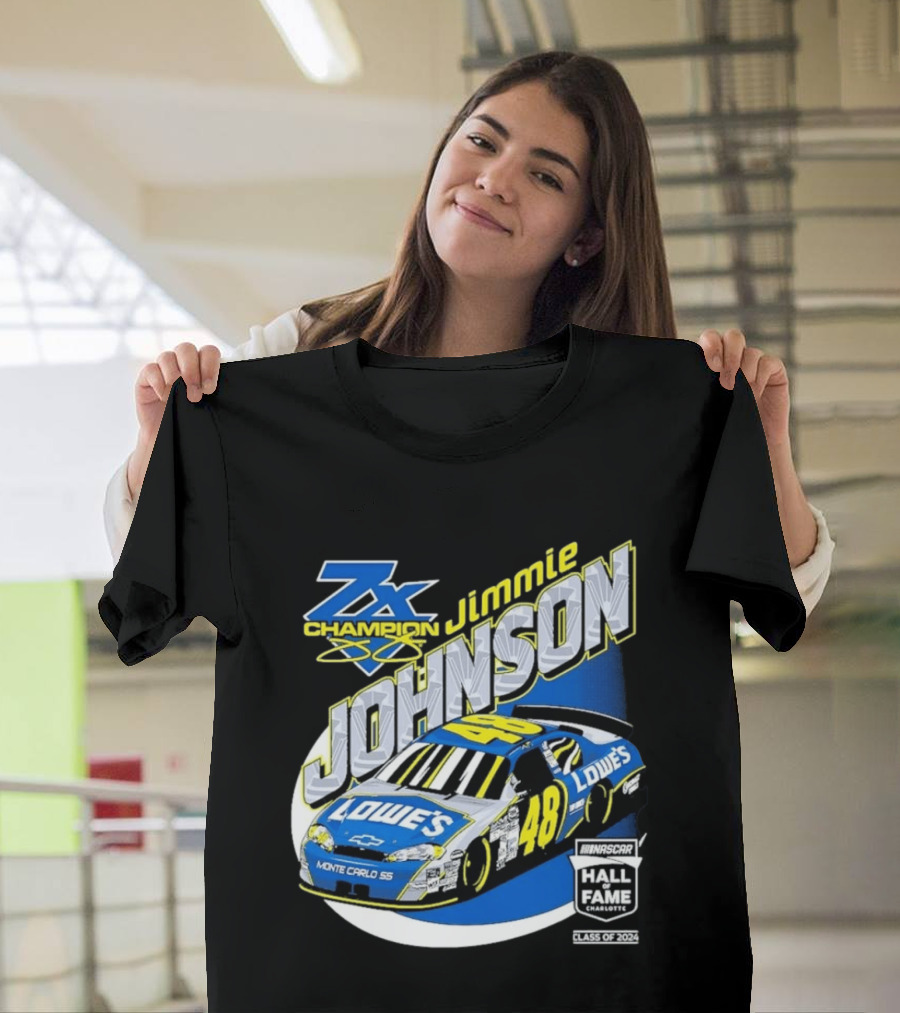 Jimmie Johnson 7X Champion Lowe's 48 NASCAR Hall Of Fame Class Of 2024 T-Shirt