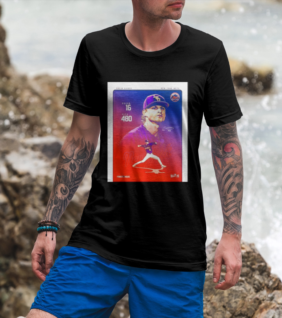 Gavin Guidry New York Mets Round 16 Pick 480 Draft 26 T-Shirt