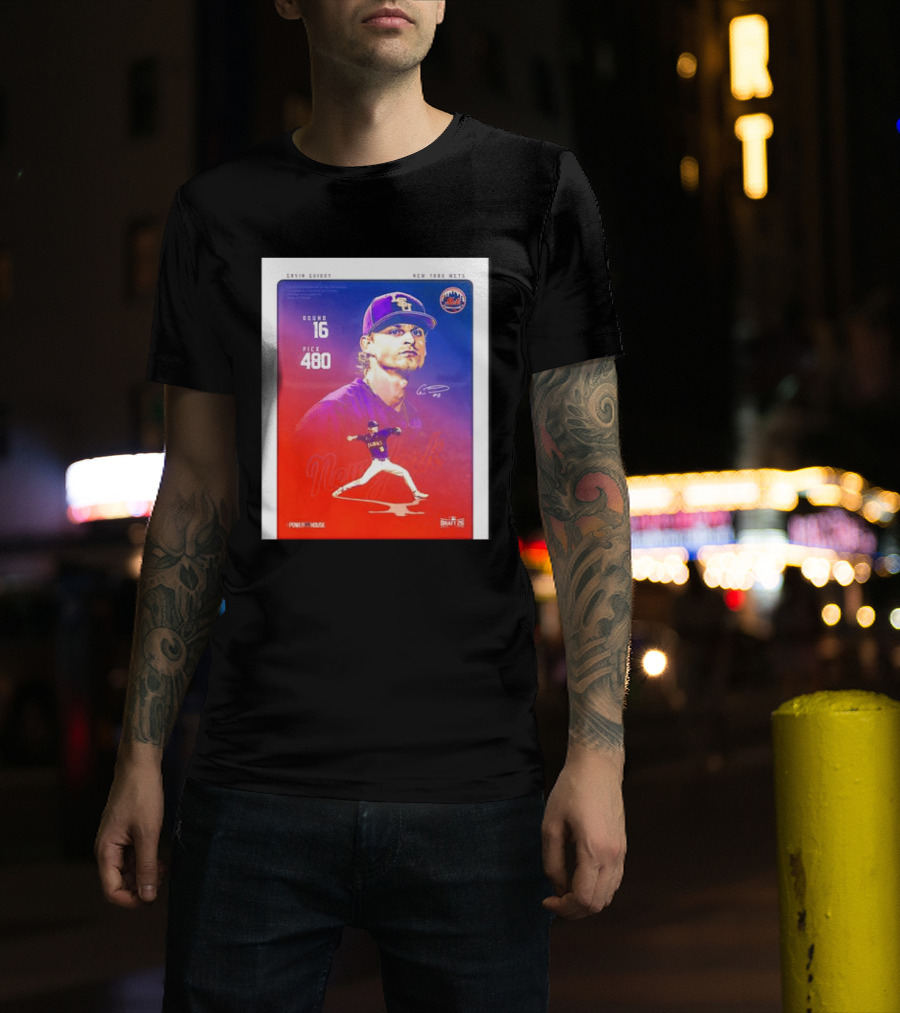 Gavin Guidry New York Mets Round 16 Pick 480 Draft 26 T-Shirt