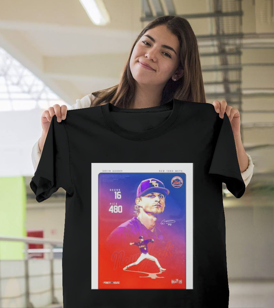 Gavin Guidry New York Mets Round 16 Pick 480 Draft 26 T-Shirt