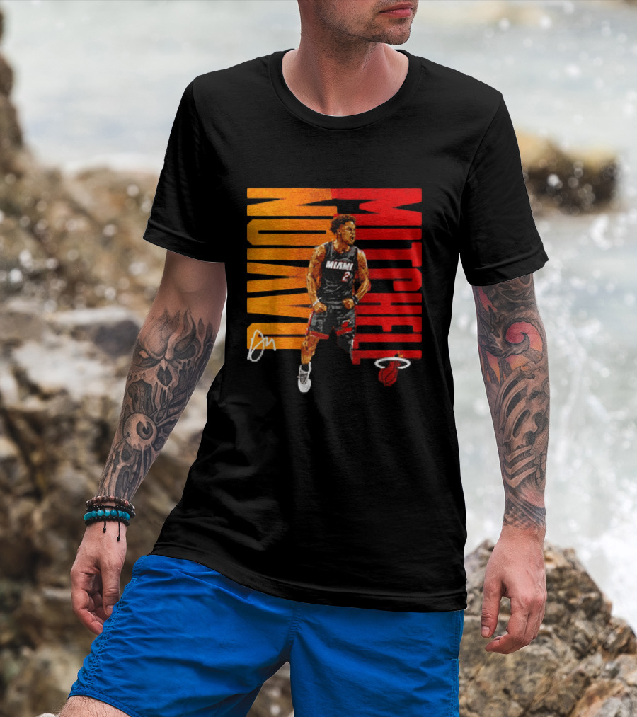 Davion Mitchell Miami Heat Number 2 Basketball Player T-Shirt