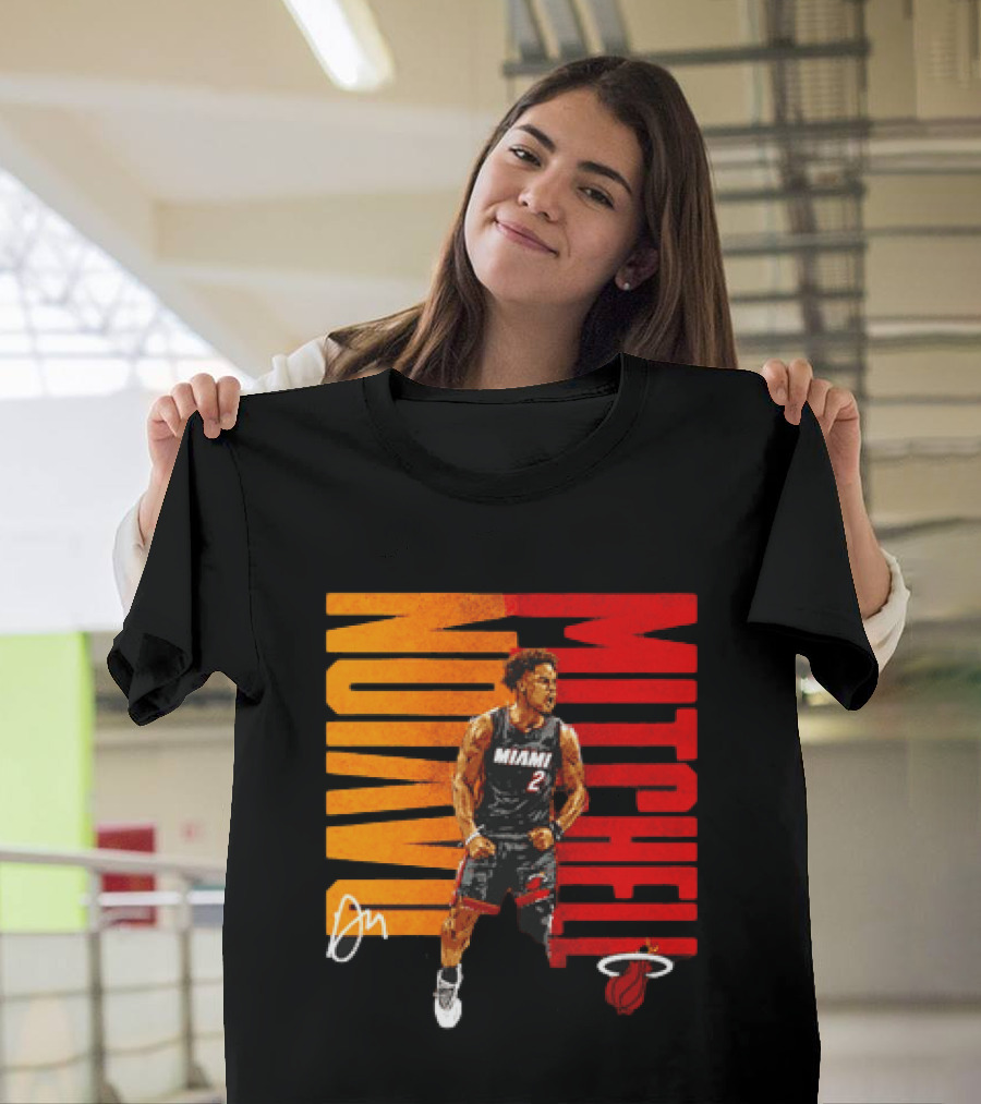 Davion Mitchell Miami Heat Number 2 Basketball Player T-Shirt