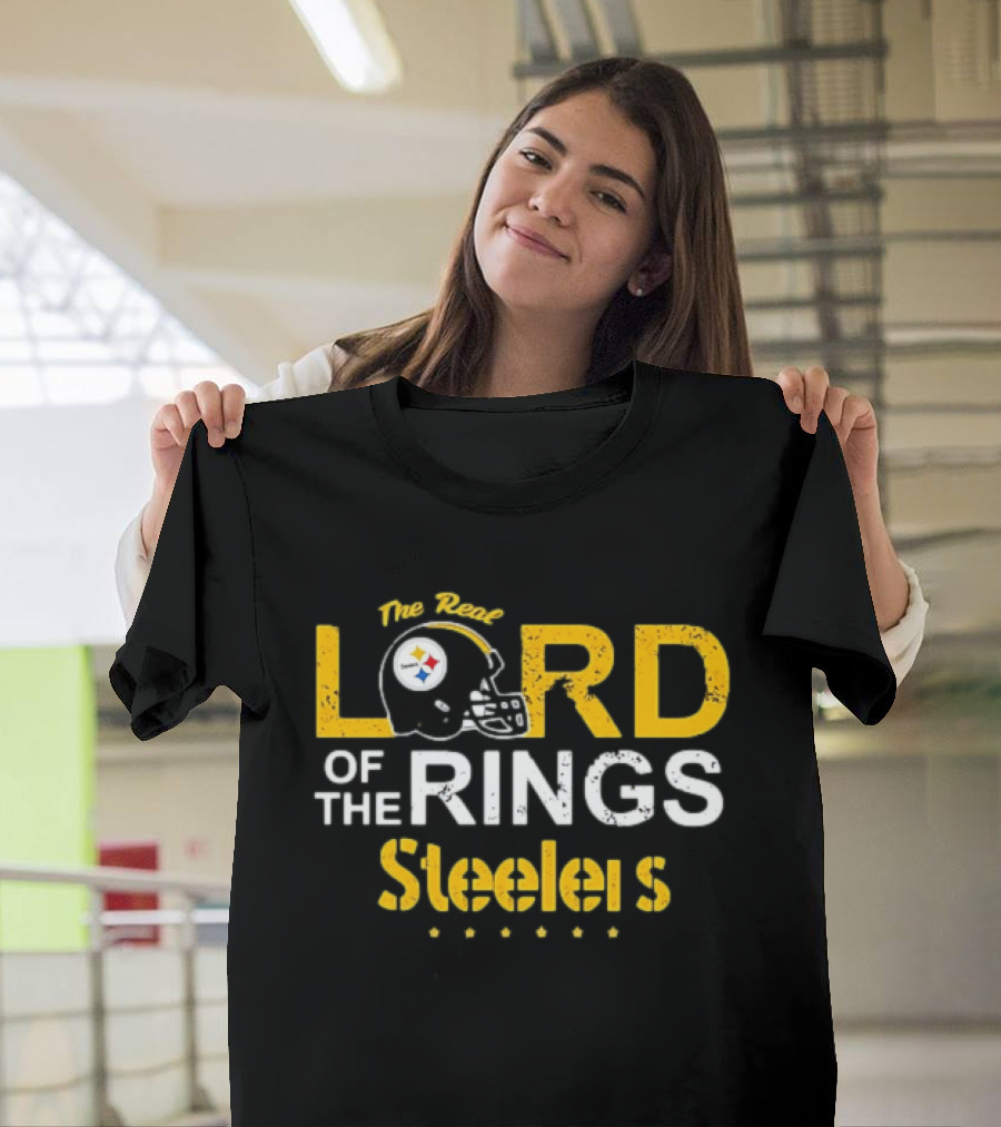 The Real Lord Of The Rings Steelers Pittsburgh Helmets And Stars T-Shirt
