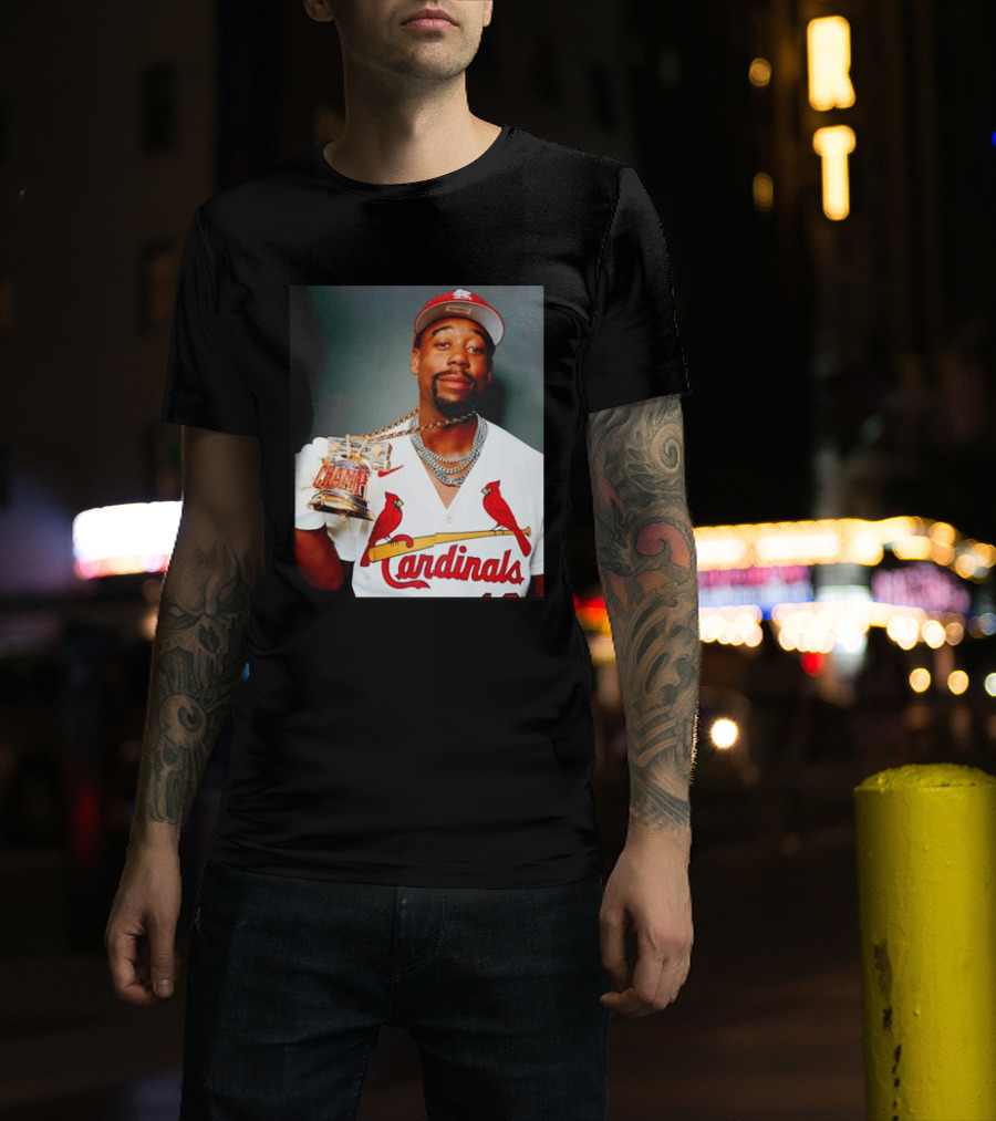 St Louis Cardinals Jordan Walker Champ Trophy Baseball T-Shirt