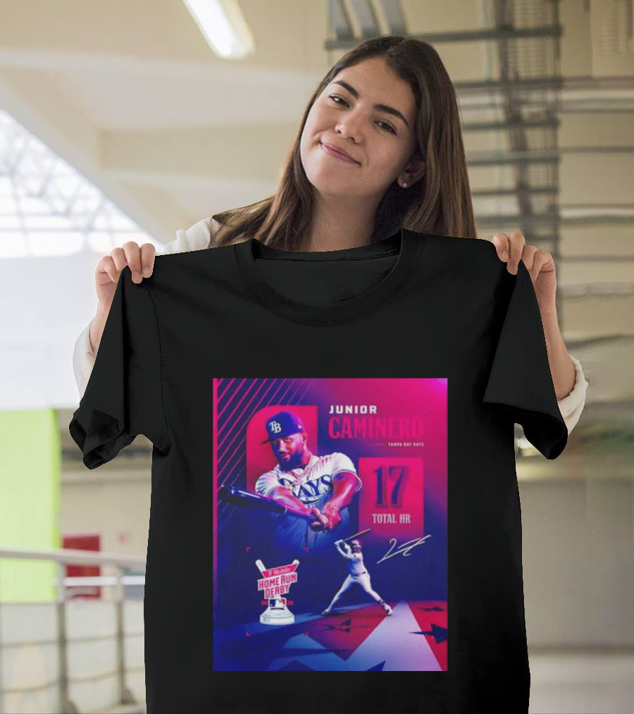 Junior Caminero Tampa Bay Rays 17 Total HR Mobile Home Run Derby 2026 T-Shirt