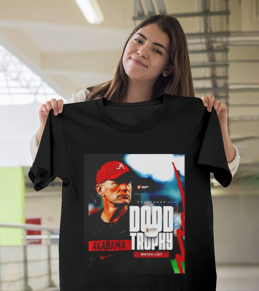 Alabama Crimson Tide Preseason Dodd Trophy List Kalen DeBoer Nike T-Shirt