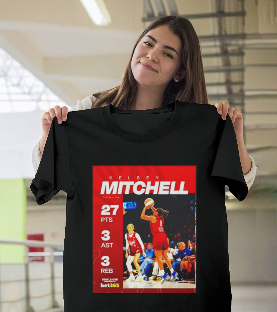 Kelsey Mitchell 27 Points Stat Leader 3 Assists 3 Rebounds At Las Vegas T-Shirt