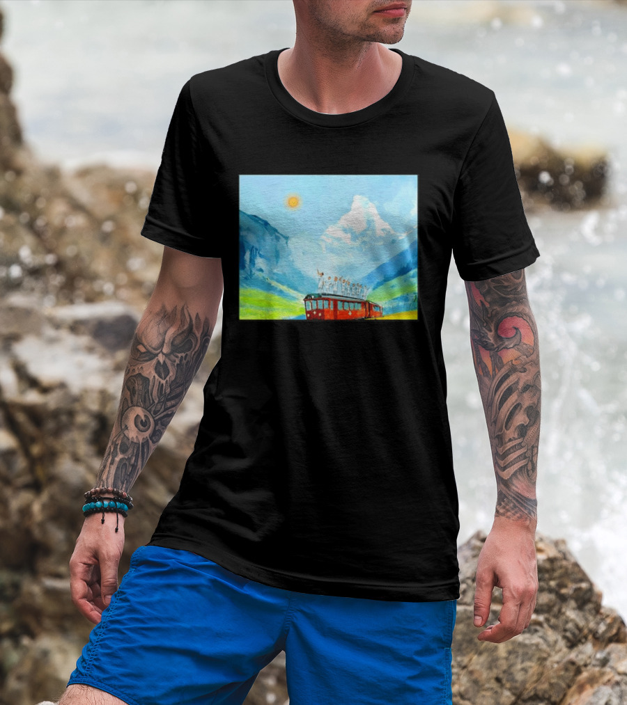 Lionel Messi Argentina Football Team Celebration On Swiss Alps Train T-Shirt