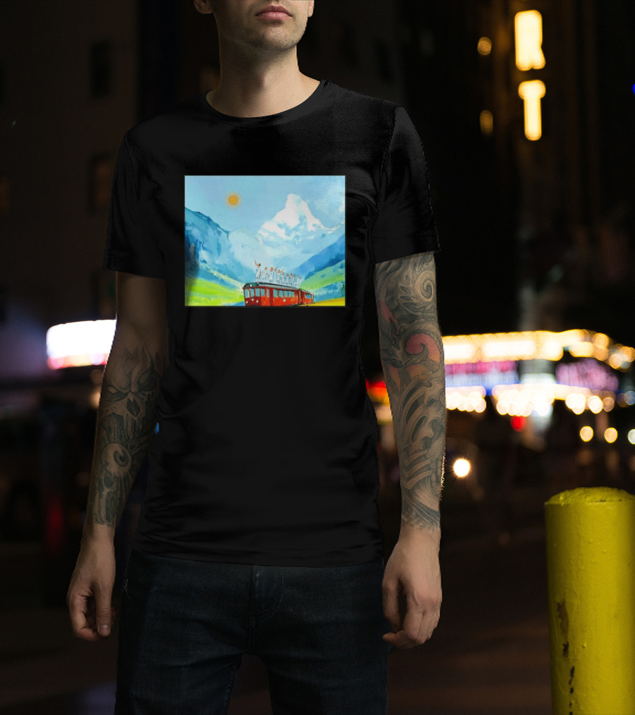 Lionel Messi Argentina Football Team Celebration On Swiss Alps Train T-Shirt